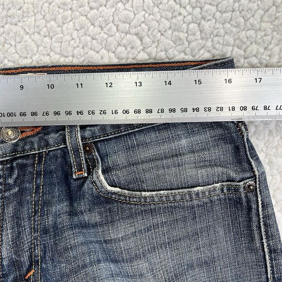 Levi’s 514 Jeans Men’s Size 32x32 Blue Slim Straight Y2K Grunge Streetwear - Picture 9 of 12